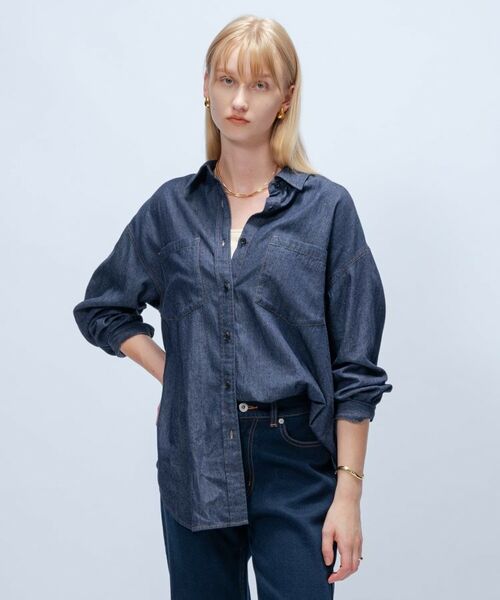 cloenc / クロエンス シャツ・ブラウス | 【マシンウォッシュ】ライトウェイトデニムシャツ | 詳細14