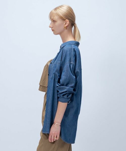 cloenc / クロエンス シャツ・ブラウス | 【マシンウォッシュ】ライトウェイトデニムシャツ | 詳細3