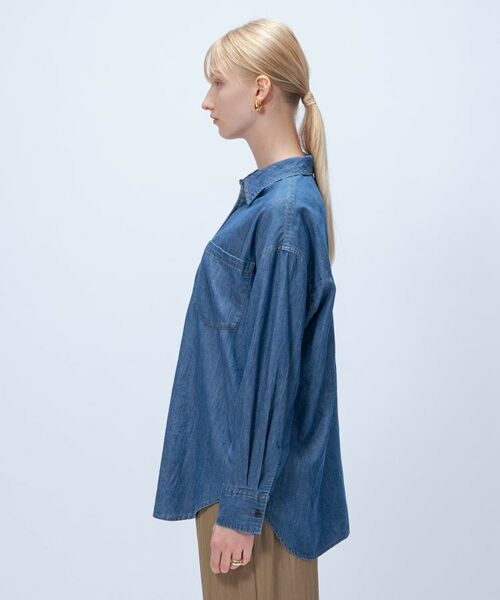 cloenc / クロエンス シャツ・ブラウス | 【マシンウォッシュ】ライトウェイトデニムシャツ | 詳細7