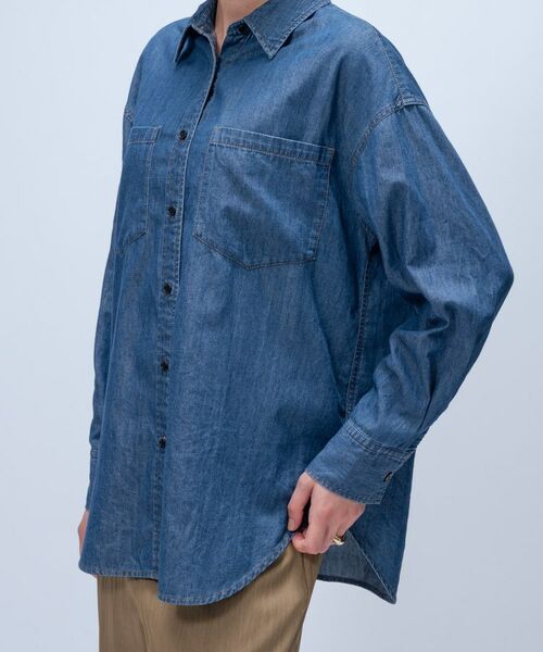 cloenc / クロエンス シャツ・ブラウス | 【マシンウォッシュ】ライトウェイトデニムシャツ | 詳細9