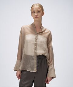 cloenc / クロエンス シャツ・ブラウス | 【手洗い可】シアーワッシャーワイドカフスシャツ