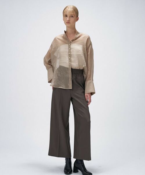 cloenc / クロエンス シャツ・ブラウス | 【手洗い可】シアーワッシャーワイドカフスシャツ | 詳細1