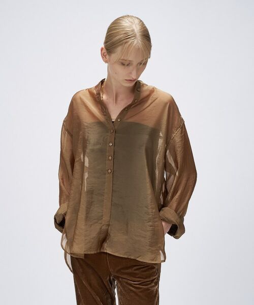 cloenc / クロエンス シャツ・ブラウス | 【手洗い可】シアーワッシャーワイドカフスシャツ | 詳細12