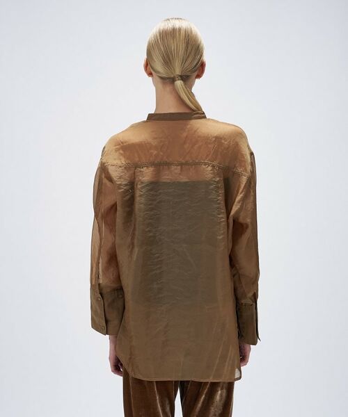 cloenc / クロエンス シャツ・ブラウス | 【手洗い可】シアーワッシャーワイドカフスシャツ | 詳細14