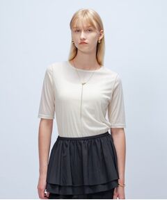 cloenc / クロエンス カットソー | 【手洗い可】フロッキーベロアトップス