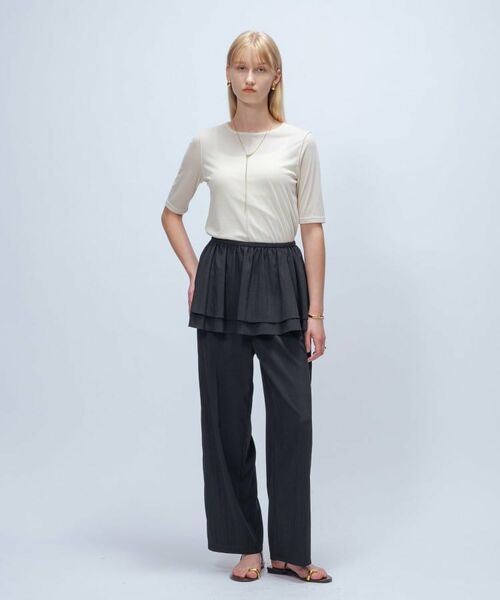 cloenc / クロエンス カットソー | 【手洗い可】フロッキーベロアトップス | 詳細1