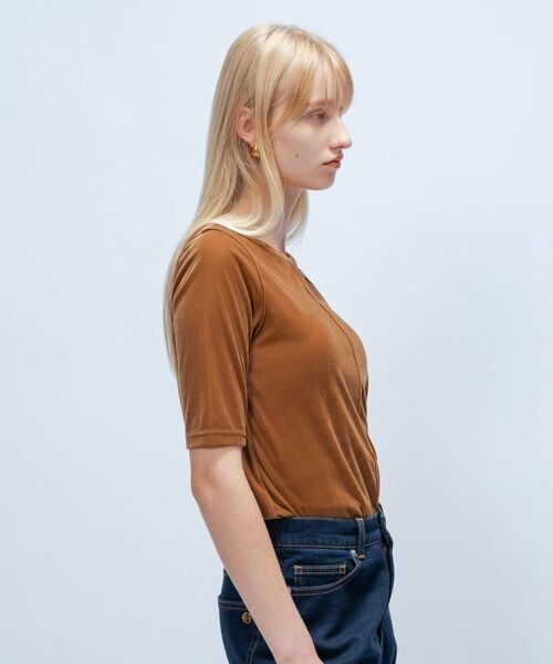 cloenc / クロエンス カットソー | 【手洗い可】フロッキーベロアトップス | 詳細11