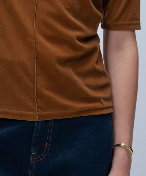 cloenc / クロエンス カットソー | 【手洗い可】フロッキーベロアトップス | 詳細15