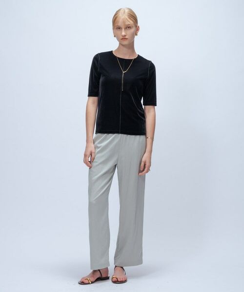 cloenc / クロエンス カットソー | 【手洗い可】フロッキーベロアトップス | 詳細16