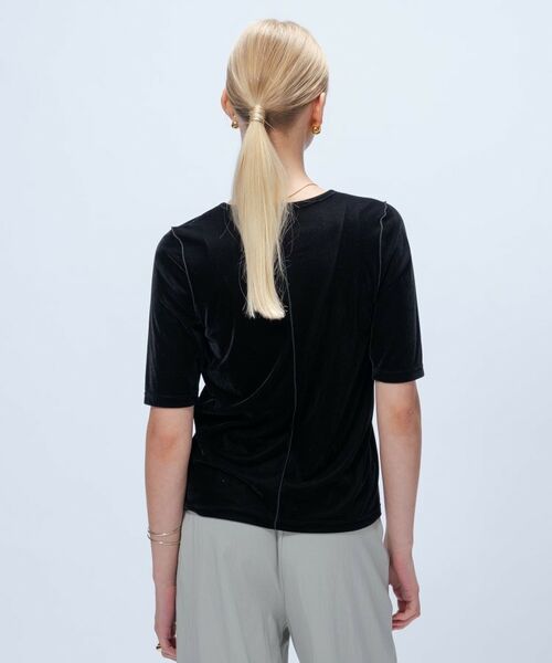 cloenc / クロエンス カットソー | 【手洗い可】フロッキーベロアトップス | 詳細19