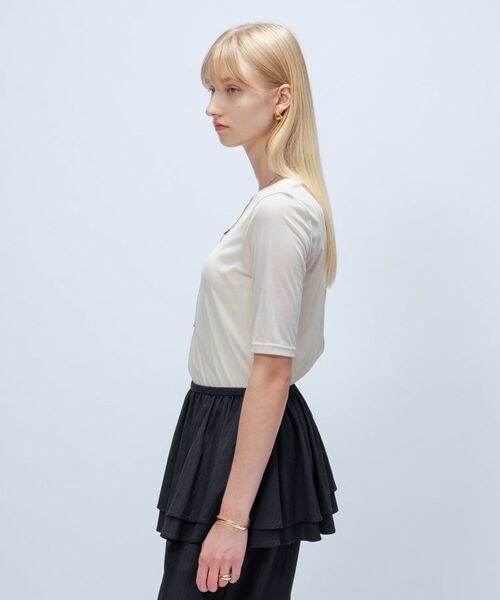 cloenc / クロエンス カットソー | 【手洗い可】フロッキーベロアトップス | 詳細3