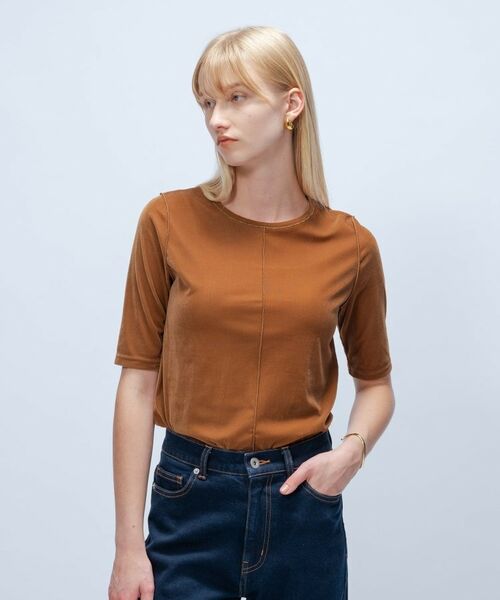 cloenc / クロエンス カットソー | 【手洗い可】フロッキーベロアトップス | 詳細8