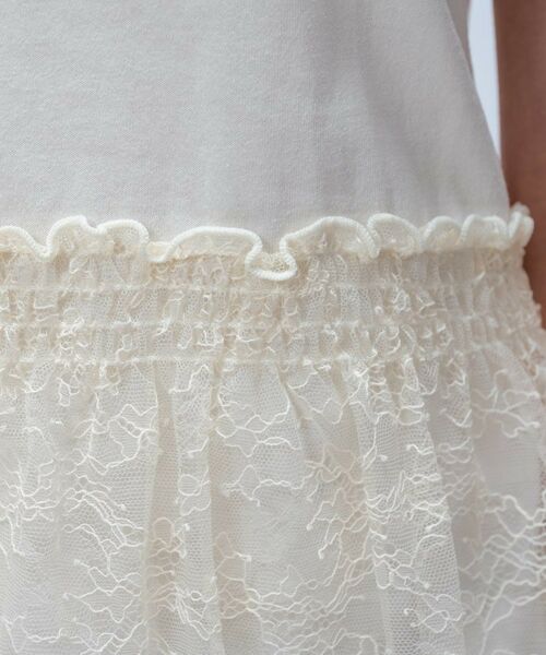 cloenc / クロエンス カットソー | 【マシンウォッシュ】レースペプラムカットソー | 詳細10