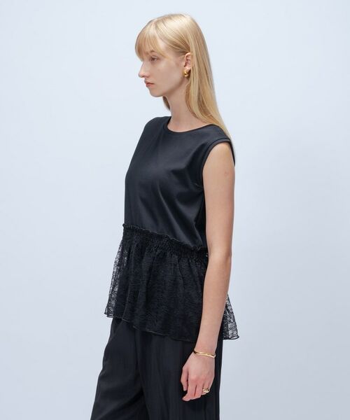 cloenc / クロエンス カットソー | 【マシンウォッシュ】レースペプラムカットソー | 詳細13