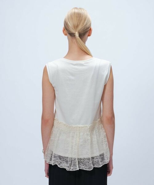 cloenc / クロエンス カットソー | 【マシンウォッシュ】レースペプラムカットソー | 詳細7