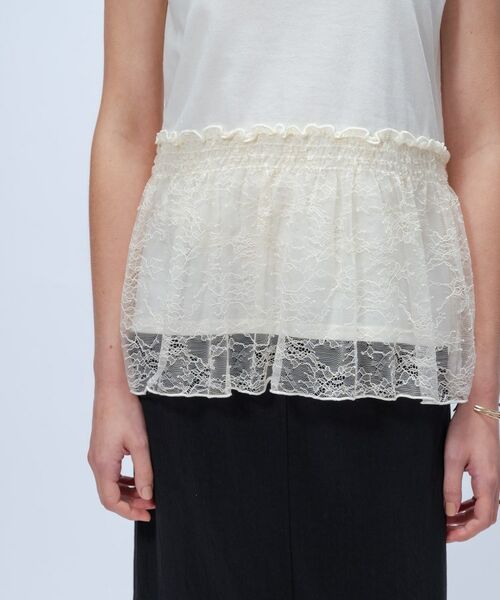 cloenc / クロエンス カットソー | 【マシンウォッシュ】レースペプラムカットソー | 詳細9