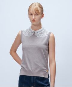 cloenc / クロエンス カットソー | 【手洗い可】2wayレース衿付きプルオーバー