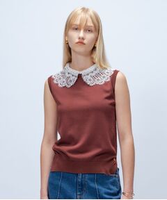 cloenc / クロエンス カットソー | 【手洗い可】2wayレース衿付きプルオーバー