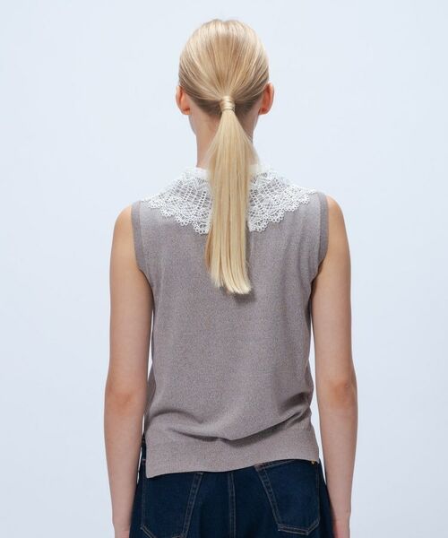 cloenc / クロエンス カットソー | 【手洗い可】2wayレース衿付きプルオーバー | 詳細4