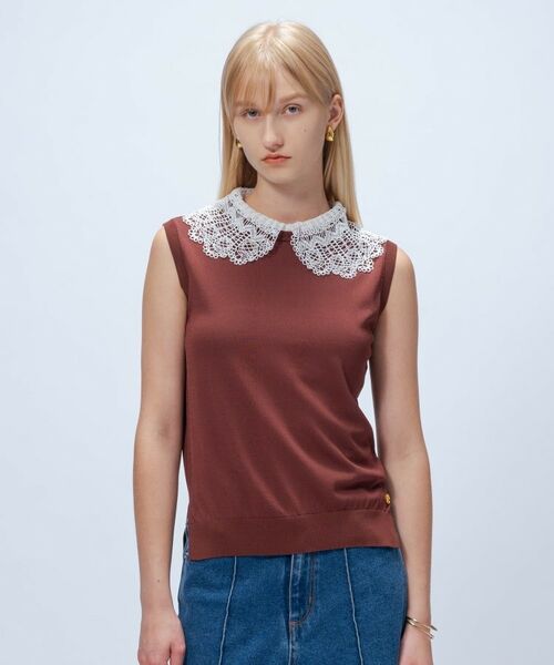 cloenc / クロエンス カットソー | 【手洗い可】2wayレース衿付きプルオーバー | 詳細7