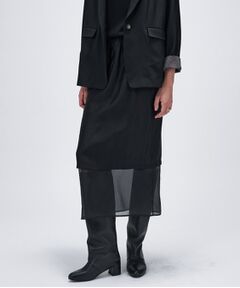 cloenc / クロエンス ロング・マキシ丈スカート | 【手洗い可】シアーレイヤードスカート