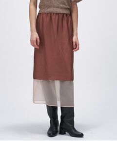 cloenc / クロエンス ロング・マキシ丈スカート | 【手洗い可】シアーレイヤードスカート