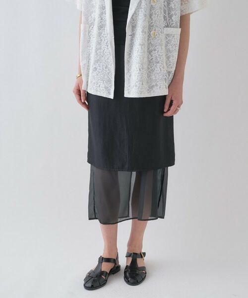 cloenc / クロエンス ロング・マキシ丈スカート | 【手洗い可】シアーレイヤードスカート | 詳細18