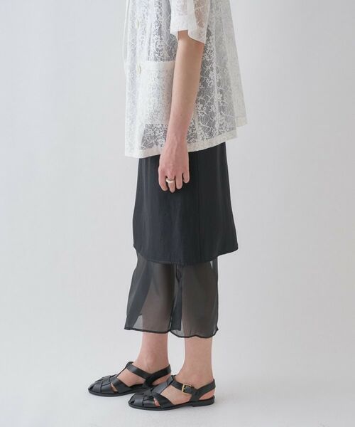 cloenc / クロエンス ロング・マキシ丈スカート | 【手洗い可】シアーレイヤードスカート | 詳細20
