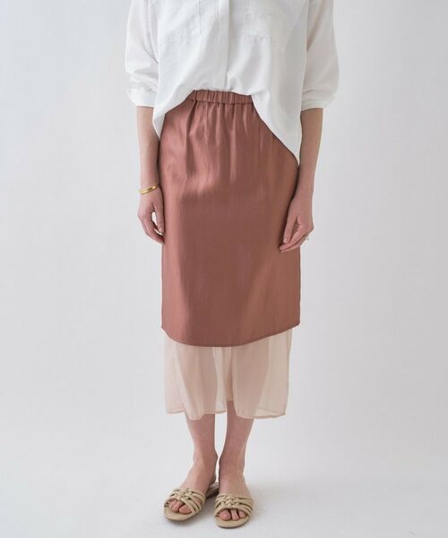 cloenc / クロエンス ロング・マキシ丈スカート | 【手洗い可】シアーレイヤードスカート | 詳細24