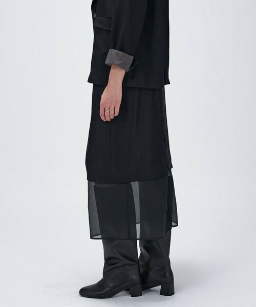 cloenc / クロエンス ロング・マキシ丈スカート | 【手洗い可】シアーレイヤードスカート | 詳細3