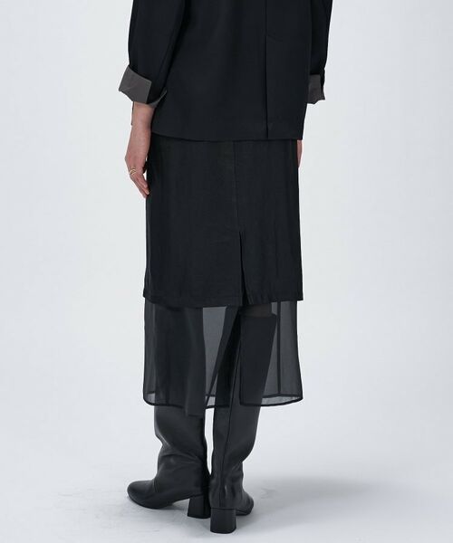 cloenc / クロエンス ロング・マキシ丈スカート | 【手洗い可】シアーレイヤードスカート | 詳細4