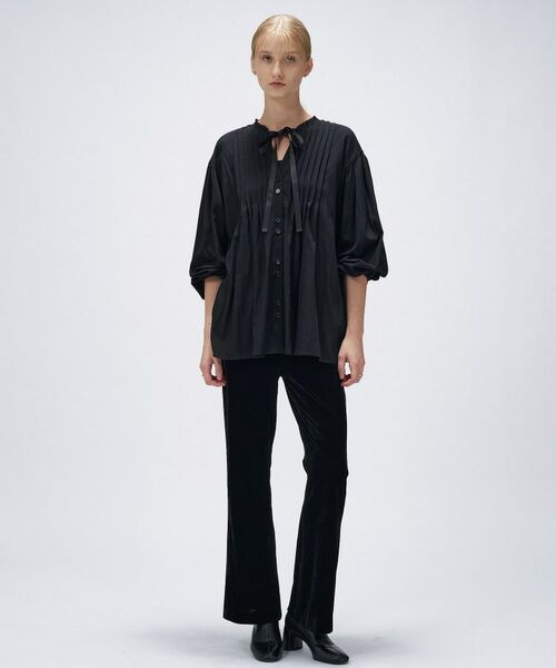 cloenc / クロエンス シャツ・ブラウス | 【マシンウォッシュ】リボンピンタックブラウス | 詳細13