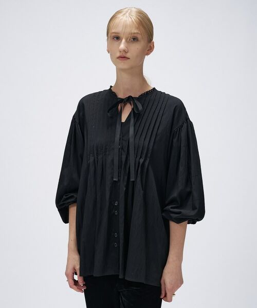 cloenc / クロエンス シャツ・ブラウス | 【マシンウォッシュ】リボンピンタックブラウス | 詳細14