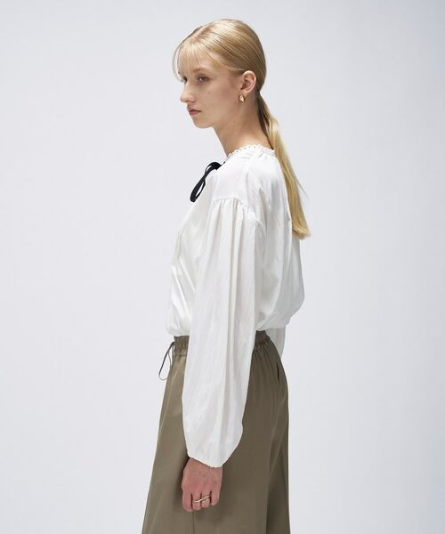 cloenc / クロエンス シャツ・ブラウス | 【マシンウォッシュ】リボンピンタックブラウス | 詳細3