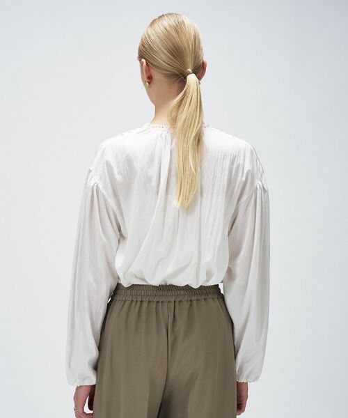 cloenc / クロエンス シャツ・ブラウス | 【マシンウォッシュ】リボンピンタックブラウス | 詳細4