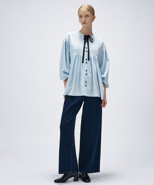 cloenc / クロエンス シャツ・ブラウス | 【マシンウォッシュ】リボンピンタックブラウス | 詳細6