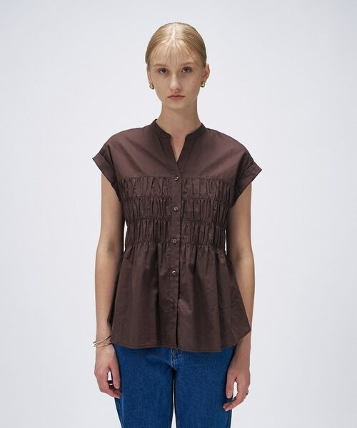 cloenc / クロエンス シャツ・ブラウス | 【手洗い可】シャーリングブラウス | 詳細7