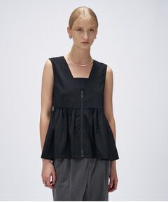 cloenc / クロエンス ベスト | 【セットアップ／手洗い可】ペプラムZIPジレ