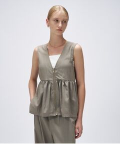 cloenc / クロエンス ベスト | 【セットアップ／手洗い可】ペプラムZIPジレ