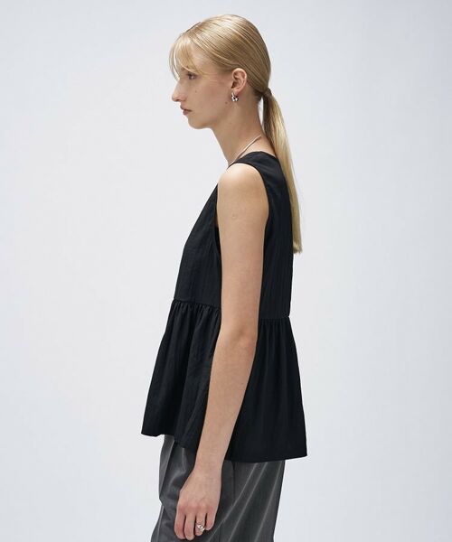 cloenc / クロエンス ベスト | 【セットアップ／手洗い可】ペプラムZIPジレ | 詳細10