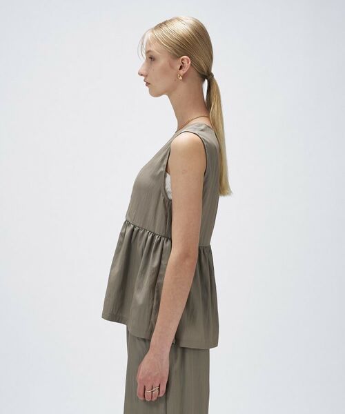 cloenc / クロエンス ベスト | 【セットアップ／手洗い可】ペプラムZIPジレ | 詳細3