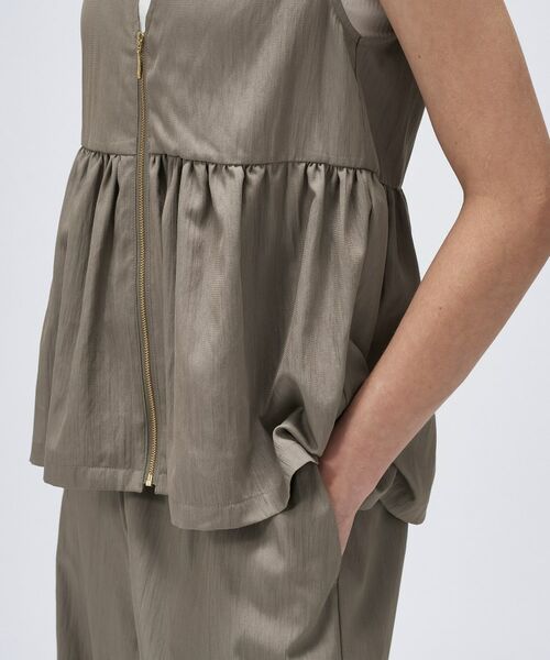 cloenc / クロエンス ベスト | 【セットアップ／手洗い可】ペプラムZIPジレ | 詳細6