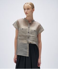 cloenc / クロエンス シャツ・ブラウス | 【マシンウォッシュ】シアーフレンチスリーブシャツ