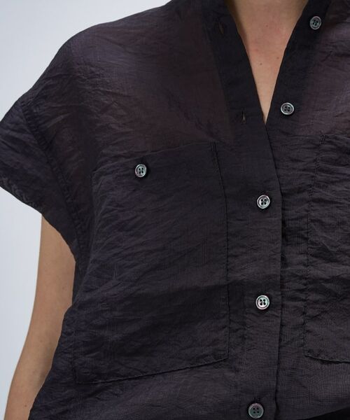 cloenc / クロエンス シャツ・ブラウス | 【マシンウォッシュ】シアーフレンチスリーブシャツ | 詳細18