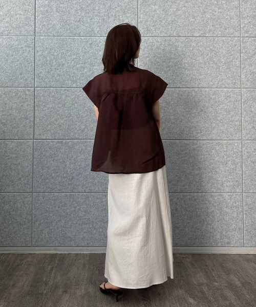 cloenc / クロエンス シャツ・ブラウス | 【マシンウォッシュ】シアーフレンチスリーブシャツ | 詳細21