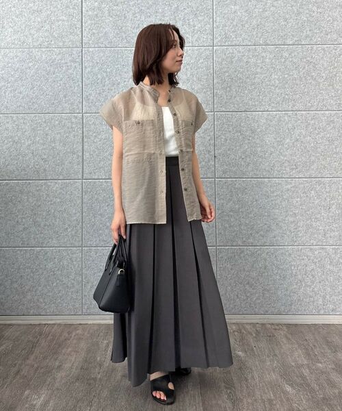 cloenc / クロエンス シャツ・ブラウス | 【マシンウォッシュ】シアーフレンチスリーブシャツ | 詳細22