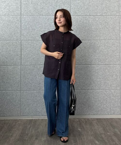 cloenc / クロエンス シャツ・ブラウス | 【マシンウォッシュ】シアーフレンチスリーブシャツ | 詳細23