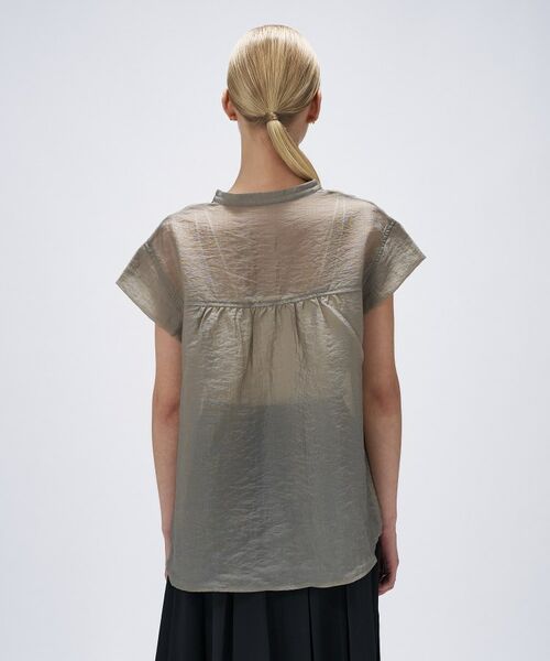 cloenc / クロエンス シャツ・ブラウス | 【マシンウォッシュ】シアーフレンチスリーブシャツ | 詳細4