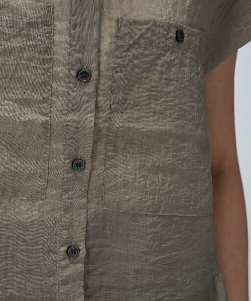 cloenc / クロエンス シャツ・ブラウス | 【マシンウォッシュ】シアーフレンチスリーブシャツ | 詳細8