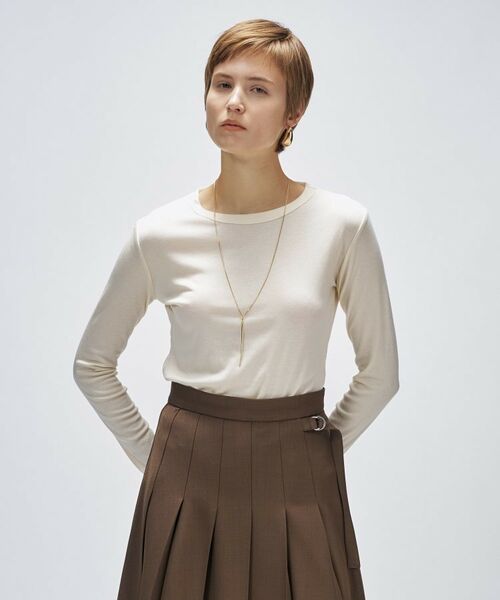 cloenc / クロエンス カットソー | 【手洗い可】ウール混クルーネックプルオーバー | 詳細2